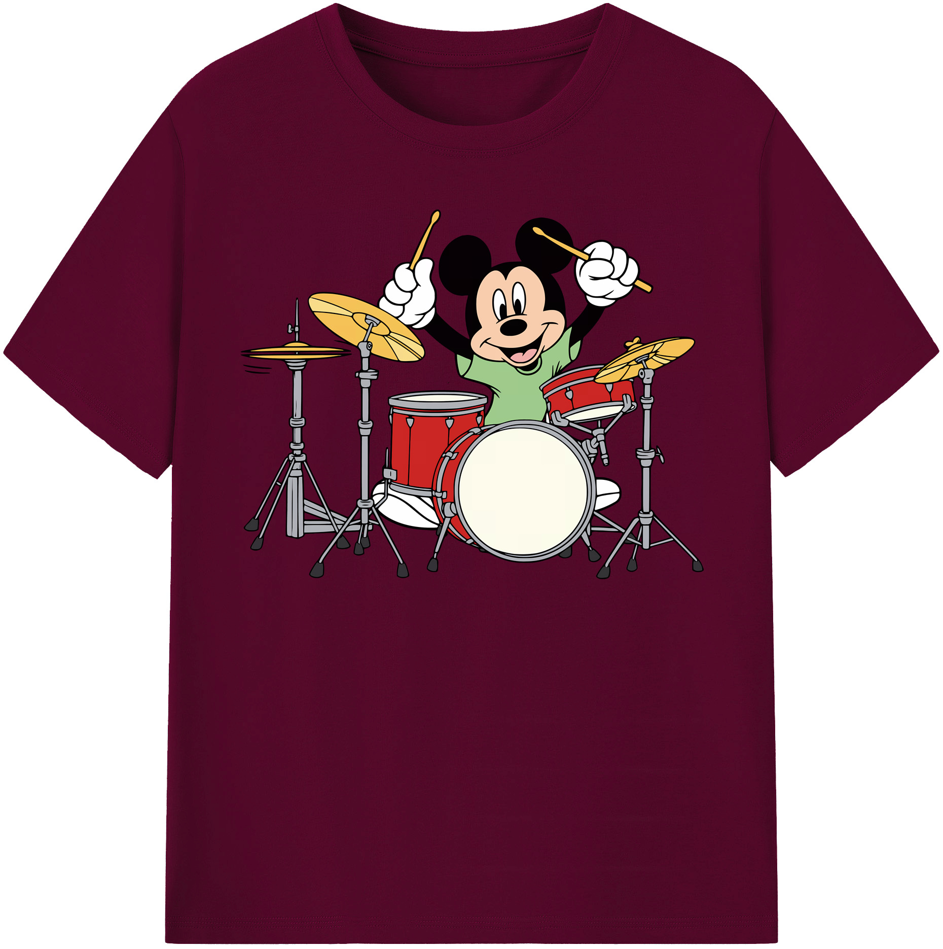 ミッキーマウス Mickey Mouse レディースカジュアルプリントTシャツ（綿100％）